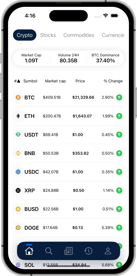 Amfora Mobile app screenshot